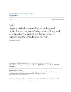 Aspects of the Economic Impact on Irrigated Agriculture
