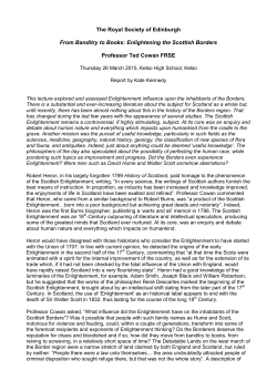 The Royal Society of Edinburgh From Banditry to Books
