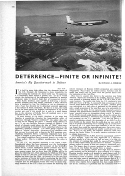 deterrence-finite or infinite?