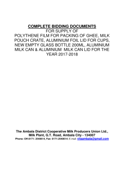 complete bidding documents for supply of polythene film for packing