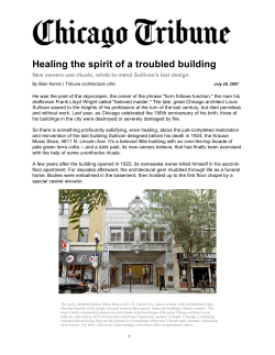 Healing the spirit of a troubled building