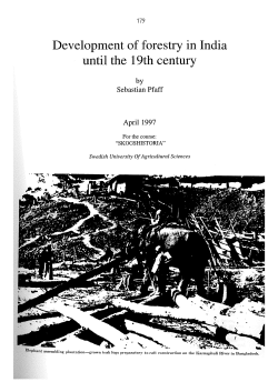 Development of forestry in India until the 19th century