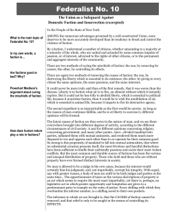 Federalist No. 10
