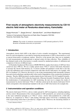First results of atmospheric electricity measurements by CS110