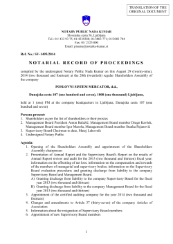 notarial record of proceedings