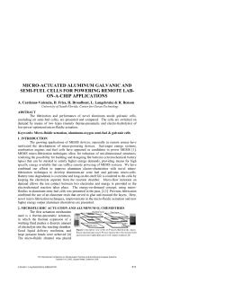 Micro-Actuated Aluminum Galvanic and Semi
