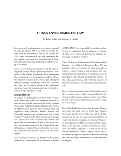 cuba`s environmental law - Association for the Study of the Cuban