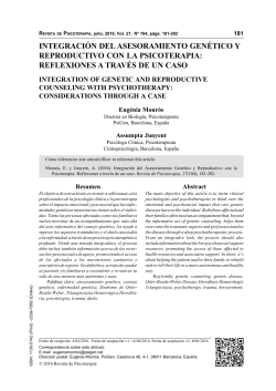 Descargar el archivo PDF - Revista de Psicoterapia
