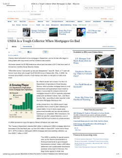USDA Is a Tough Collector When Mortgages Go Bad