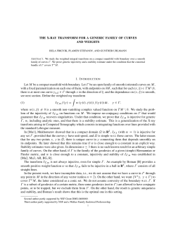 The X-Ray transform for a generic family of curves