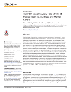 The Pitch Imagery Arrow Task: Effects of Musical Training, Vividness