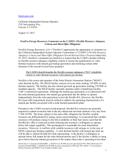 NextEra Comments on Flexible Resource Adequacy