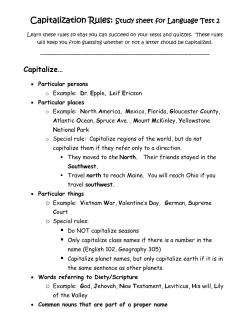Capitalization Rules