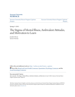 The Stigma of Mental Illness, Ambivalent Attitudes, and Motivation to