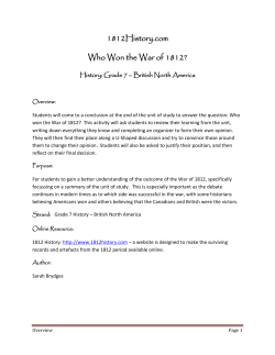 1812 History Lesson Plans: Who Won the War of