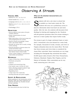 Lesson 8 - Observing a Stream
