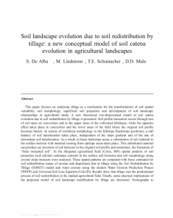 Soil landscape evolution due to soil redistribution by tillage: a new