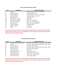 Term Description Projected Pay Dates* 1 Full Term 5/25, 6/10, 6/27