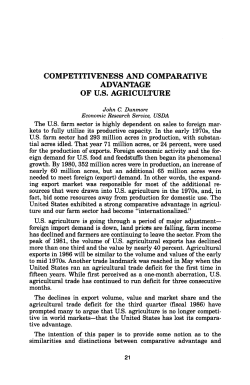 Competitiveness and Comparative Advantage