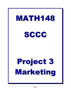 MATH148 SCCC Project 3 Marketing