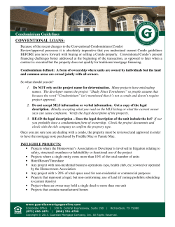 Condo_Guidelines - Guardian Mortgage Company