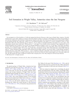 Soil formation in Wright Valley, Antarctica since the late Neogene