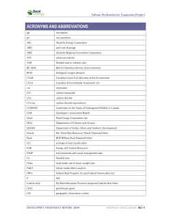 glossary - Mackenzie Valley Review Board
