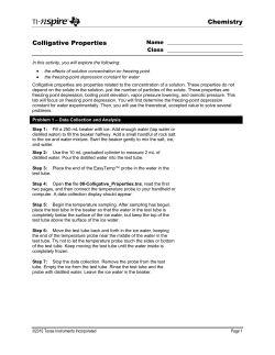 Colligative Properties - TI Education