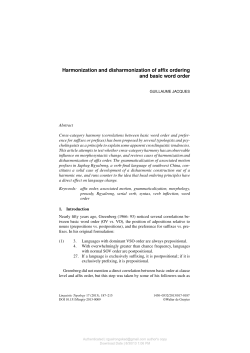 Harmonization and disharmonization of affix ordering and