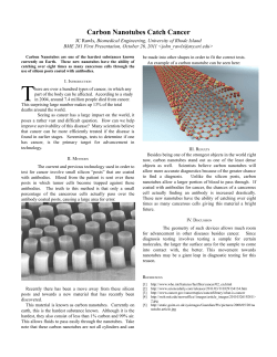 Carbon Nanotubes Catch Cancer