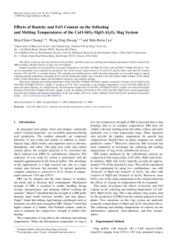 Effects of Basicity and FeO Content on the Softening and Melting