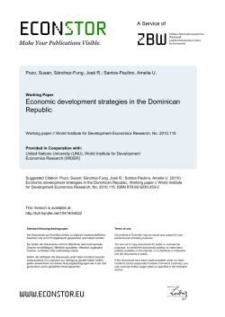 Economic development strategies in the Dominican Republic