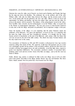 FISKERTON, AN INTERNATIONALLY IMPORTANT