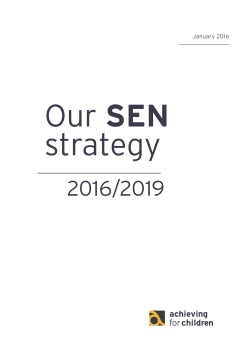 AfC SEN strategy 2016 - 2019 - plain text, printer friendly version