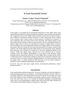 Is Lean Necessarily Green?