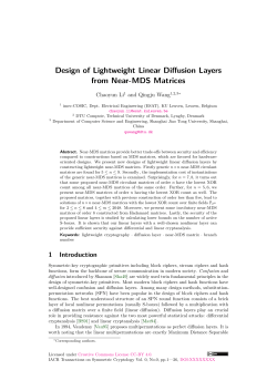 Design of Lightweight Linear Diffusion Layers from Near