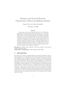 Transport and Chemical Reaction: Characteristics