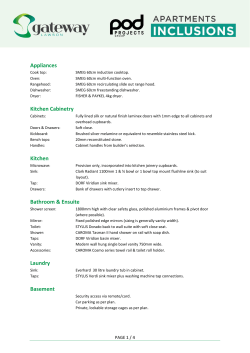 Apartments Inclusions
