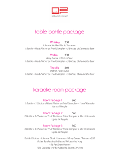 our menu - Maru Karaoke Lounge