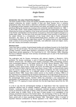 Anglo-Saxon - Kent County Council