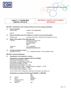 Lead (II, IV) Oxide Red CAS No 1314-41