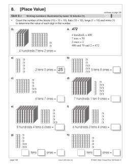 Place Value - Maths Mate USA