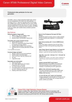 Canon XF300 Professional Digital Video Camera canon.com.au