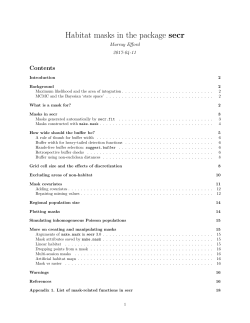 Habitat masks in the package secr