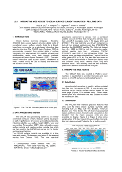 INTERACTIVE WEB ACCESS TO OCEAN SURFACE CURRENTS