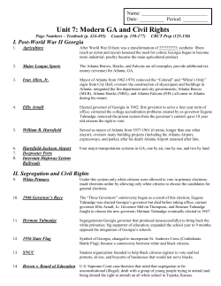 Modern Georgia and Civil Rights