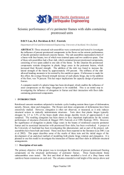 Seismic Performance of RC Perimeter Frames with Slabs