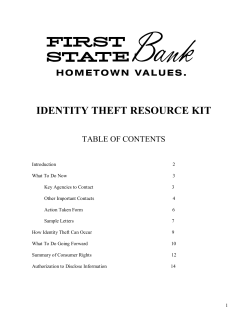 identity theft resource kit