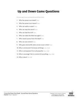 4 Jesus Has Power Over Death - Up and Down Game Questions.indd