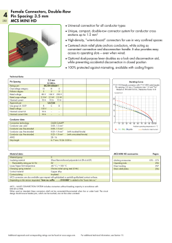 Female Connectors, Double-Row Pin Spacing: 3.5 mm
